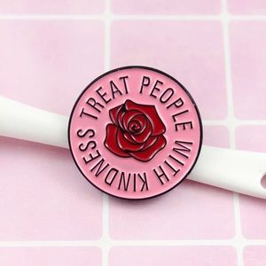 🎉 New Treat People With Kindness Rose Pin